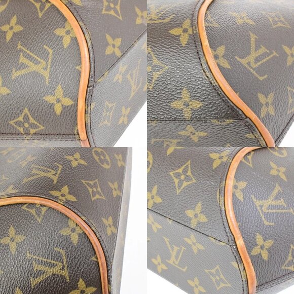 LOUIS VUITTON LV Logo Ellipse PM Hand Bag Monogram Leather Brown - Picture 15 of 15